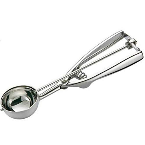 DANDANdianzi Cucharada del Helado de la Galleta del Disparador de Metal Cuchara Melón Baller Acero Inoxidable Masa Cuchara Scooper