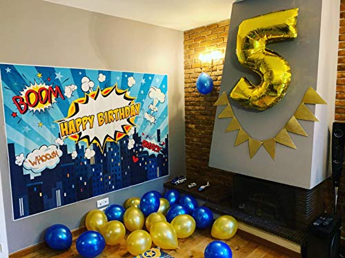 Daniu 7x5FT Superhero Backdrop for Photo Baby Shower Birthday Photography Background Super Hero Party Decorations Backdrops Fond Studio Props