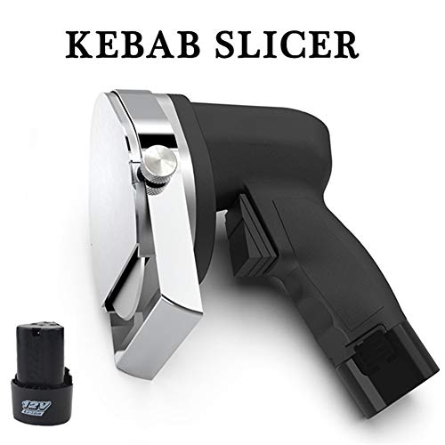 Dao Cuchillo Eléctrico para Kebab, Portátil Eléctricas Cortadoras de Carne Kebab Gyros Cortador para Kebab Cortador de Carne Puede Ajustar El Grosor Cortador Eléctrico de Kebab