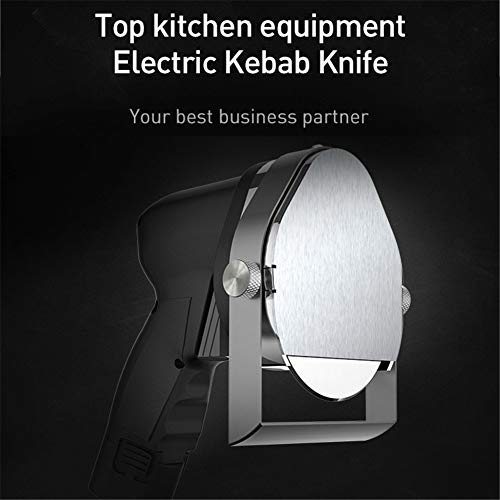 Dao Cuchillo Eléctrico para Kebab, Portátil Eléctricas Cortadoras de Carne Kebab Gyros Cortador para Kebab Cortador de Carne Puede Ajustar El Grosor Cortador Eléctrico de Kebab