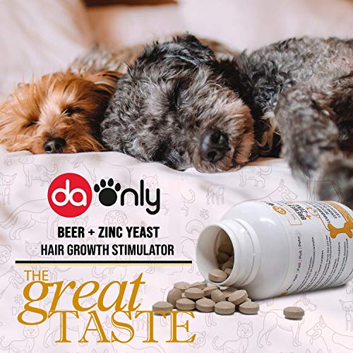 DAONLY Levadura de Cerveza + Zinc + Vitamina E para Perros y Gatos. Suplemento Nutricional para el Pelo, la Piel y Las Uñas de tu Mascota. Fuente Natural de vitaminas B.