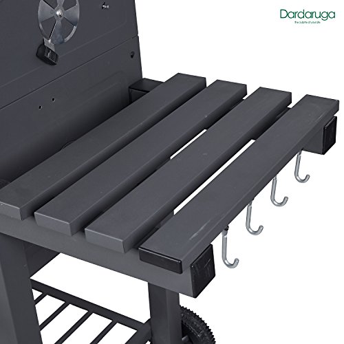 DARDARUGA Barbacoa de carbón parrilla XXL barbecue grill con ahumador fumador