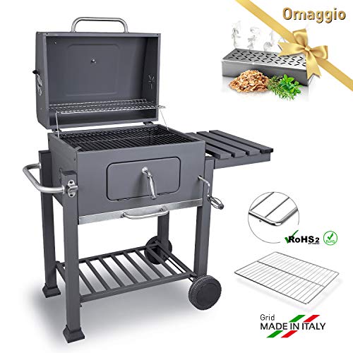 DARDARUGA Barbacoa de carbón parrilla XXL barbecue grill con ahumador fumador