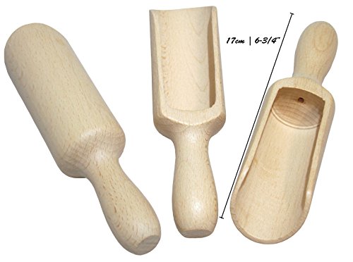 DB - Juego de 3 palas de servir de madera, 17 cm (C5)