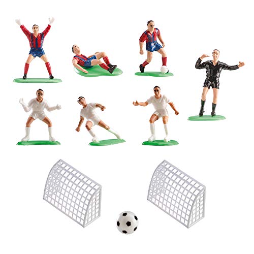 dekora 302018 Decoración para Tartas con Figuras de Futbol de Pv, PVC, Multicolor, 6x5x8 cm