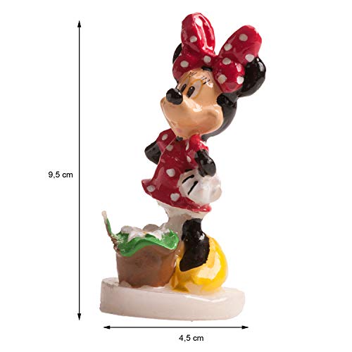dekora 346028 Velas Grandes de Cumpleaños Minnie Mouse 8 Cm, Cera, Multicolor, 8