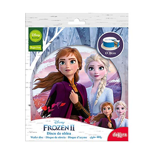 Dekora - Frozen Ii-Elsa Y Anna Decoracion Tartas de Cumpleaños, 20 cm, Multicolor, 114383