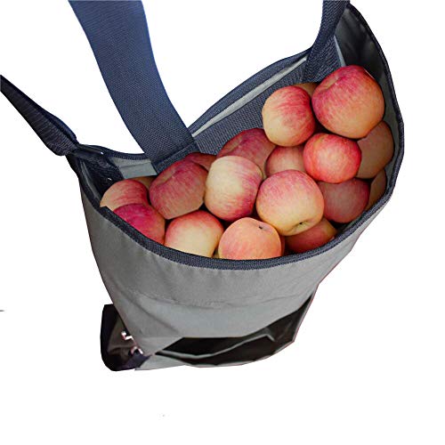 Delantal de Recogida de Frutas - Recogida de Frutas Grandes Cosecha Bolsa de Tela Oxford de Alta Resistencia - Bolsillos Verdes para Frutas y Verduras