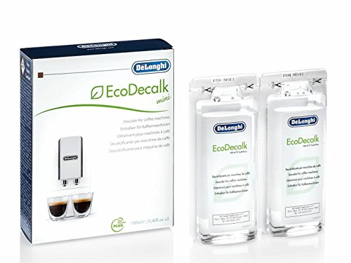 De'Longhi Ecodecalk Mini Descalcificador universal, cafeteras superautomáticas, pack x2, 100 ml, componentes naturales, compatible modelos ETAM / ECAM