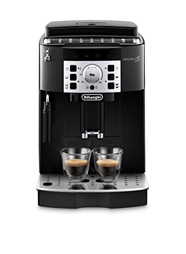 De'longhi Magnifica S - Cafetera Superautomática con 15 Bares de Presión, Cafetera para Espresso y Cappuccino, 13 Programas Ajustables, Sistema de Auto-limpieza, ECAM 22.110.B, Negra 35x24x43cm