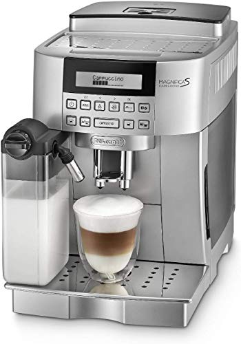 De'longhi Magnifica S Ecam 22.360.s - Cafetera superautomática, 15 bar de presión, lattecrema system, limpieza automática, pantalla lcd, color plata