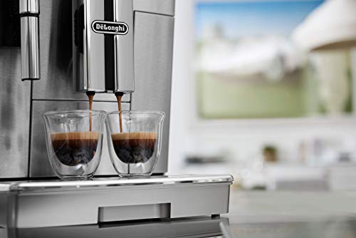 De'Longhi PrimaDonna S EVO - Cafetera Automática Controlable desde Smartphone, Espresso y Cappuccino, Pantalla LCD Táctil, Sistema Latte Crema, Limpieza Automática, ECAM 510.55.M, Plata