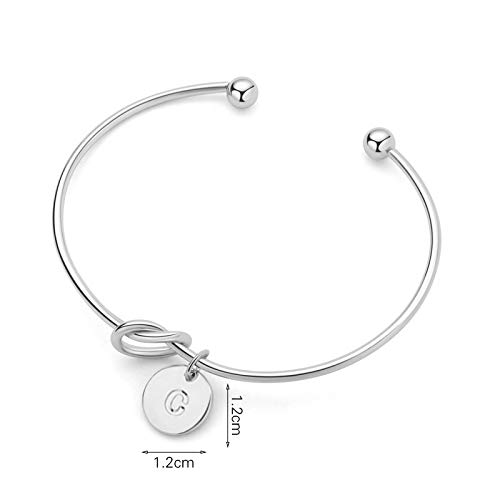 Demarkt Pulsera 26 Letras Minúsculas de Apertura Pulseras Mujer- Pulseras Plata Mujer Regalo de Joyeria Mujer 24PCS