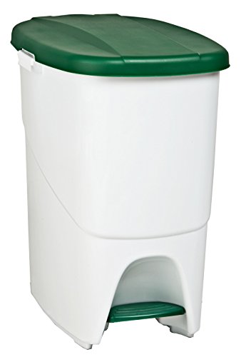 Denox Cubo Basura ecológico, Verde y Blanco, Centimeters