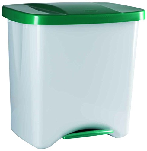 Denox Cubo Basura ecológico, Verde y Gris Claro, Centimeters, 50