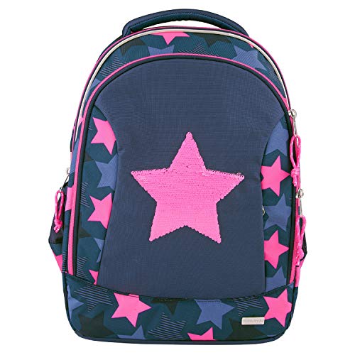 Depesche 10415 TOPModel - Mochila escolar con estrella (23 x 34 x 44 cm), multicolor