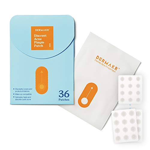 DERMAKR Discreta acné espinilla Patch | Cubierta Punto y tratamiento de solución acné quístico y acné cicatrices | Pegatinas faciales hidrocoloides | Las bacterias resistentes al agua y parches gratu