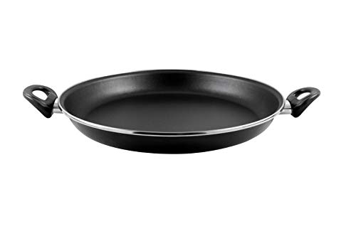 Desconocido Magefesa Black Paellera 30 cm de Acero esmaltado, Antiadherente bicapa Reforzado, Color Negro Exterior. Apta para Todo Tipo de cocinas, incluida inducción Vitrificado