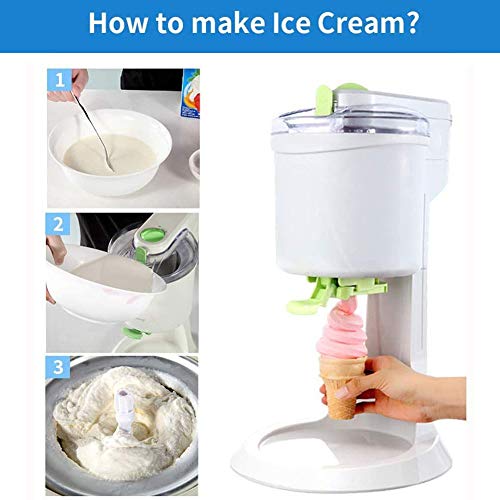 DFEDCLL Máquina de Helados Soft Serve, Máquina de Helados Soft Mini Fruit Totalmente automática, Operación Saludable Simple de un Solo Empuje, para la Cocina casera de Bricolaje