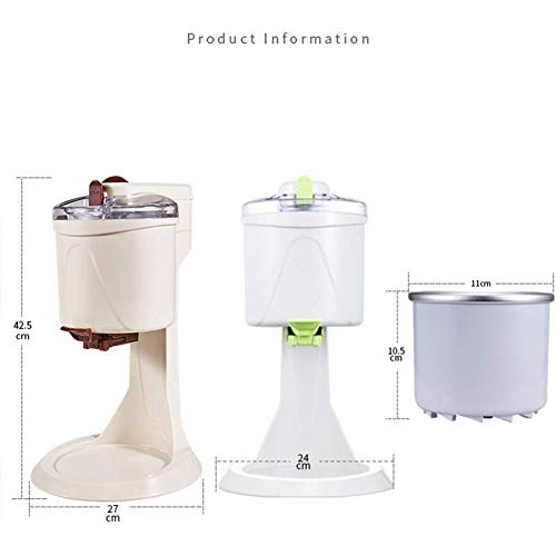 DFEDCLL Máquina de Helados Soft Serve, Máquina de Helados Soft Mini Fruit Totalmente automática, Operación Saludable Simple de un Solo Empuje, para la Cocina casera de Bricolaje