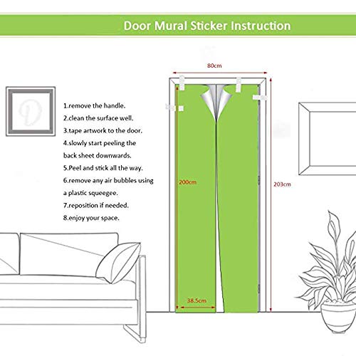 Dibujos Animados De Animales Lunares 3D Imprimir Vinilo Puertas De La Casa Papel Pintado Murales De Pared Pegatinas Carteles Para La Habitación De Los Niños Decoración Del Hogar 77X200Cm