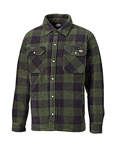 Dickies - Camisa térmica acolchada para trabajo, L, verde