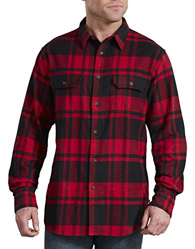 dickies Men's Long Sleeve Heavyweight Flannel Shirt