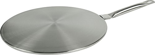 Difusor de calor KINGHOFF KH-4823, placa de inducción, convertidor 23 cm, para cocina de gas o eléctrica, acero inoxidable, 23 cm