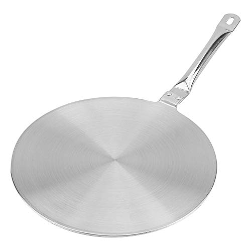 difusor de calor para placa de inducción, estufa Estufa Disco de anillo de bajo calor con mango resistente al calor, olla de acero inoxidable para utensilios de cocina y estufa de gas 9.25 In