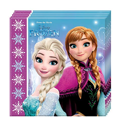 Disney Frozen - Juego de accesorios para fiesta (36 piezas, platos, vasos, servilletas, para 8 niños), diseño de Frozen