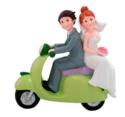 DISOK - Figura Pastel Moto - Figuras de Pastel Tarta para Bodas Motos