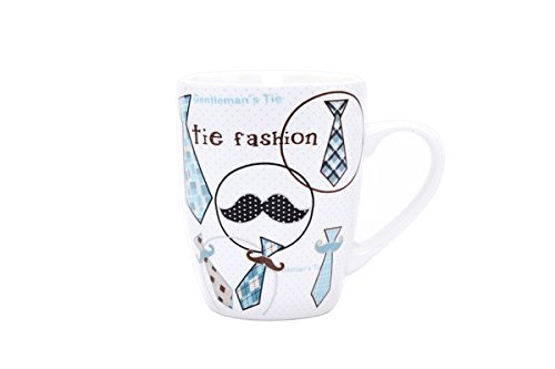 DISOK - Taza Hombre Mostacho & Corbata - Tazas Originales para Bodas Hombres (Precio Unitario) - Detalles de Bodas, Bautizos, Comuniones Hombres Invitados