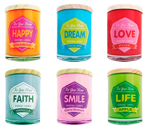 DISOK - Vela Frase Colores For Home - Velas, Velitas Originales Fragancias para Regalos, Detalles y Recuerdos para Bodas, Bautizos y Comuniones