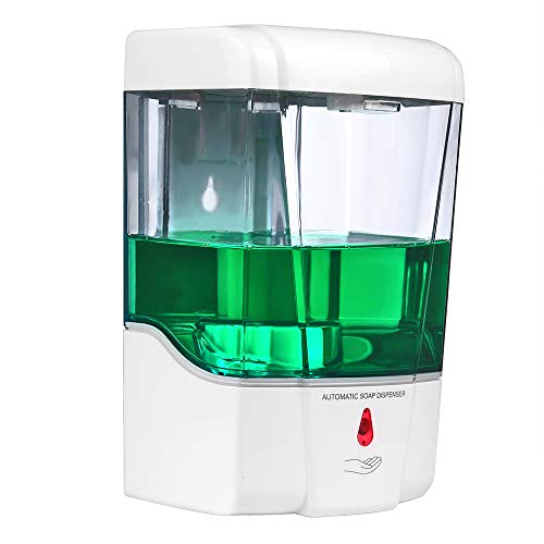 Dispensador de jabón automático Pared, 700 Ml Dispensador de Jabón con Sensor IR Automático de Montaje en Pared de, dispensador de jabón para Cuarto de baño, Aseo, Cocina, Oficina, Hotel