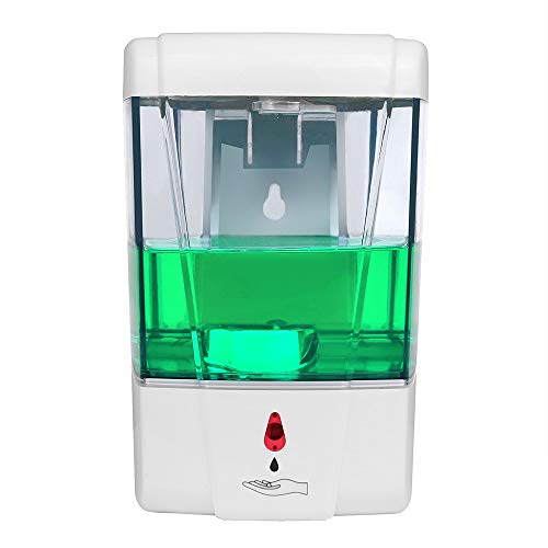 Dispensador de jabón automático Pared, 700 Ml Dispensador de Jabón con Sensor IR Automático de Montaje en Pared de, dispensador de jabón para Cuarto de baño, Aseo, Cocina, Oficina, Hotel