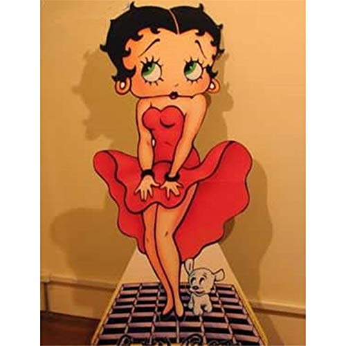 DIY 5D Kits de Pintura de Diamantes Betty Boop Taladro Completo Crystal Rhinestone Adultos Bordado Diamond Painting Punto Cruz Imagen Artesanía Para el Hogar Decoración Pared Regalo 30x40cm