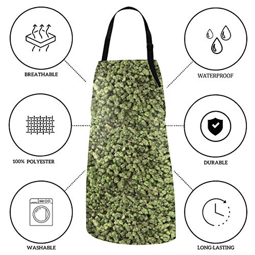 DODOD Delantal Giant Bag of Weed Apron Cooking Apron Waterproof Adjustable Kitchen Apron Baking Apron for Women Men