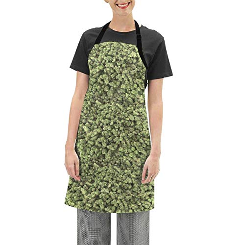 DODOD Delantal Giant Bag of Weed Apron Cooking Apron Waterproof Adjustable Kitchen Apron Baking Apron for Women Men