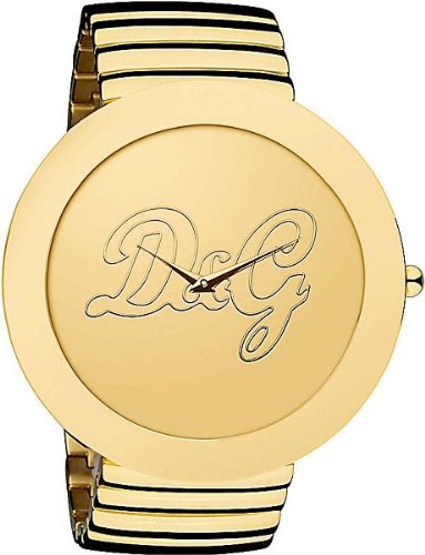 Dolce & Gabbana D&G - Reloj analógico de Cuarzo para Mujer con Correa de Acero Inoxidable, Color Dorado