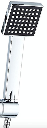 DP Grifería - Set de ducha extensible con grifo monomando incluido, color plateado, modelo Azabache