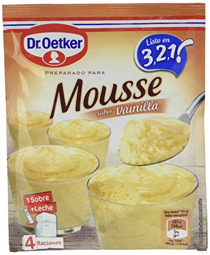 DR. OETKER preparado para mousse sabor vainilla sobre 65 gr