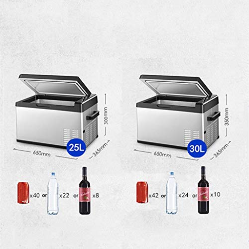 DRAGXBX Refrigerador portátil con pantalla digital Compresor Frigorífico congelador, 12 V / 24 V / 20L