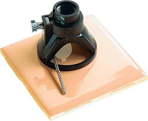 Dremel 566 - Kit para Cortar Azulejos con Herramientas Rotativas con Guía para Corte y Broca de Corte en Espiral para Trabajos de Precisión en Azulejos, Profundidad de Corte 19 mm, Negro Metalizado
