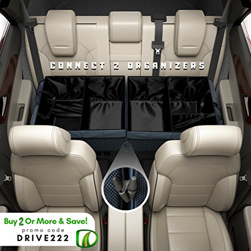 Drive Auto Products Organizador de Coche - Almacenaje con Correas de Sujeción Ideal para la Organización de Automóviles y Mantener el Maletero Ordenado, Bolsa de Viaje Segura Antideslizante Plegable