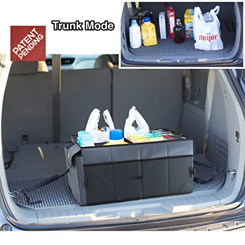 Drive Auto Products Organizador de Coche - Almacenaje con Correas de Sujeción Ideal para la Organización de Automóviles y Mantener el Maletero Ordenado, Bolsa de Viaje Segura Antideslizante Plegable