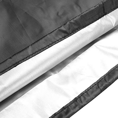 Duokon - Cubierta Protectora contra la Intemperie para radiadores de terraza con Forma piramidal (Tejido Oxford Transpirable, 81,5 x 225 cm), Color Negro