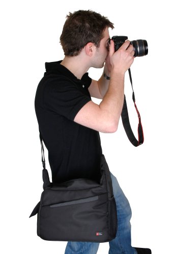 DURAGADGET Mochila con Compartimentos con Bandolera Ajustable para Cámara Pentax K10D / K10D Grans Prix / K100 / K100D / K100D Super / K110D Bandolera Al Agua