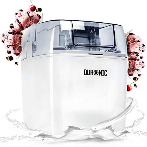 Duronic IM540 (Reacondicionado) Heladera para hacer Helados, Sorbete y Yogur Helado Caseros -Capacidad 1,5 L - Helados en 15-30 Minutos - Incluye Libro de Recetas