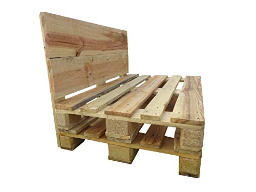 Dydaya Estructura de Sofa Hecha con Palets/Pallets Color Blanco con Respaldo para Interior & Exterior para Patio, Jardín Hecho con Palets de Madera - 2 Plazas