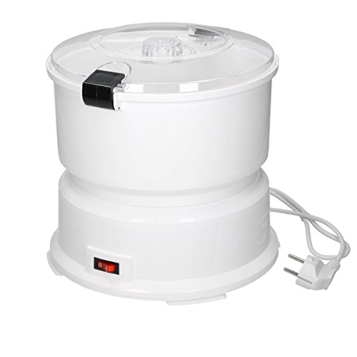 ECD Germany Pelador de Patatas Eléctrico Automático Patas Antideslizantes 1 kg Carga Máxima 85 W 230 V 50 HZ Peladora Eléctrica Cocina Rápida Color Blanco Máquina Eléctrica para Pelar Patatas